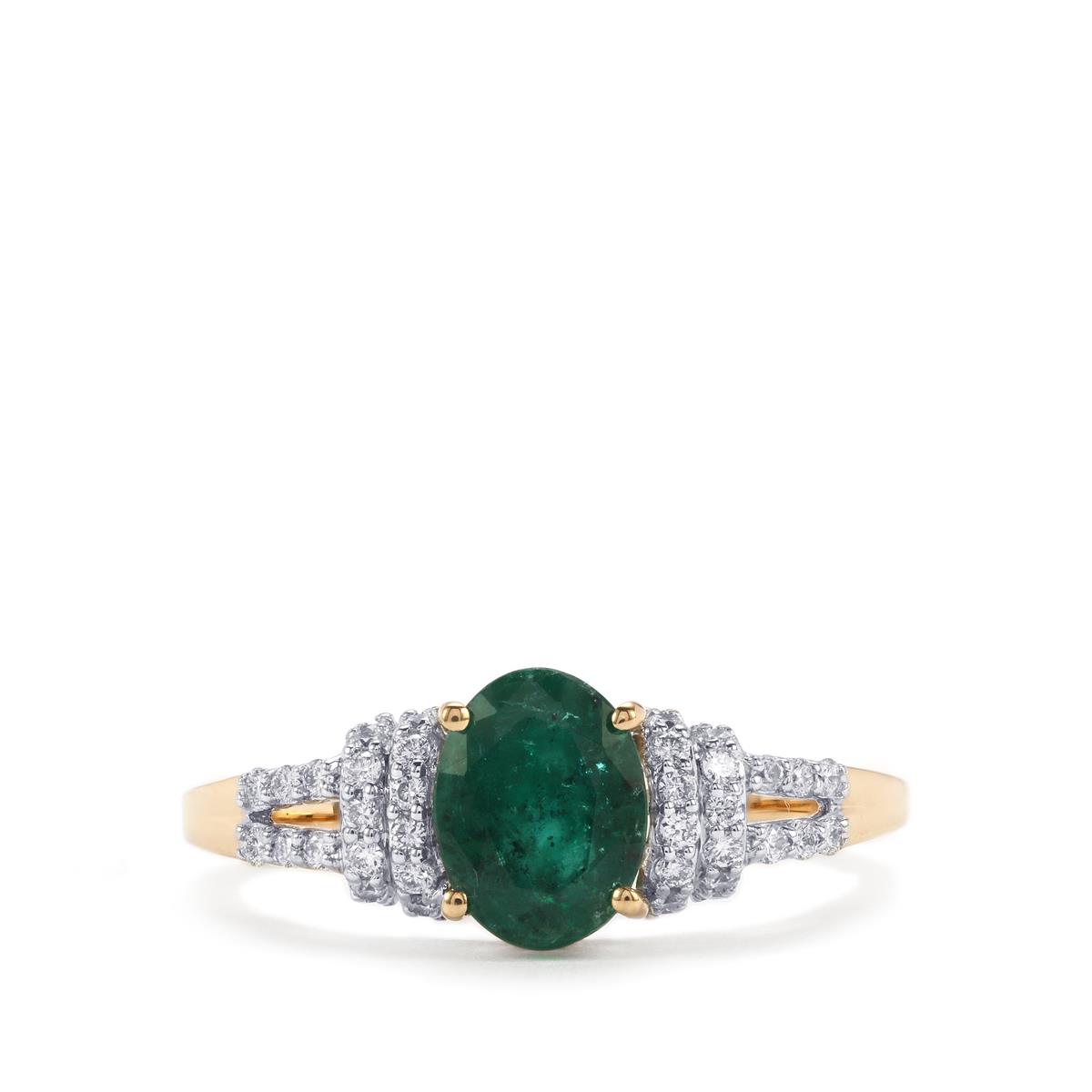 Minas Gerais Emerald Diamond K Gold Tomas Rae Ring Mtgw Cts