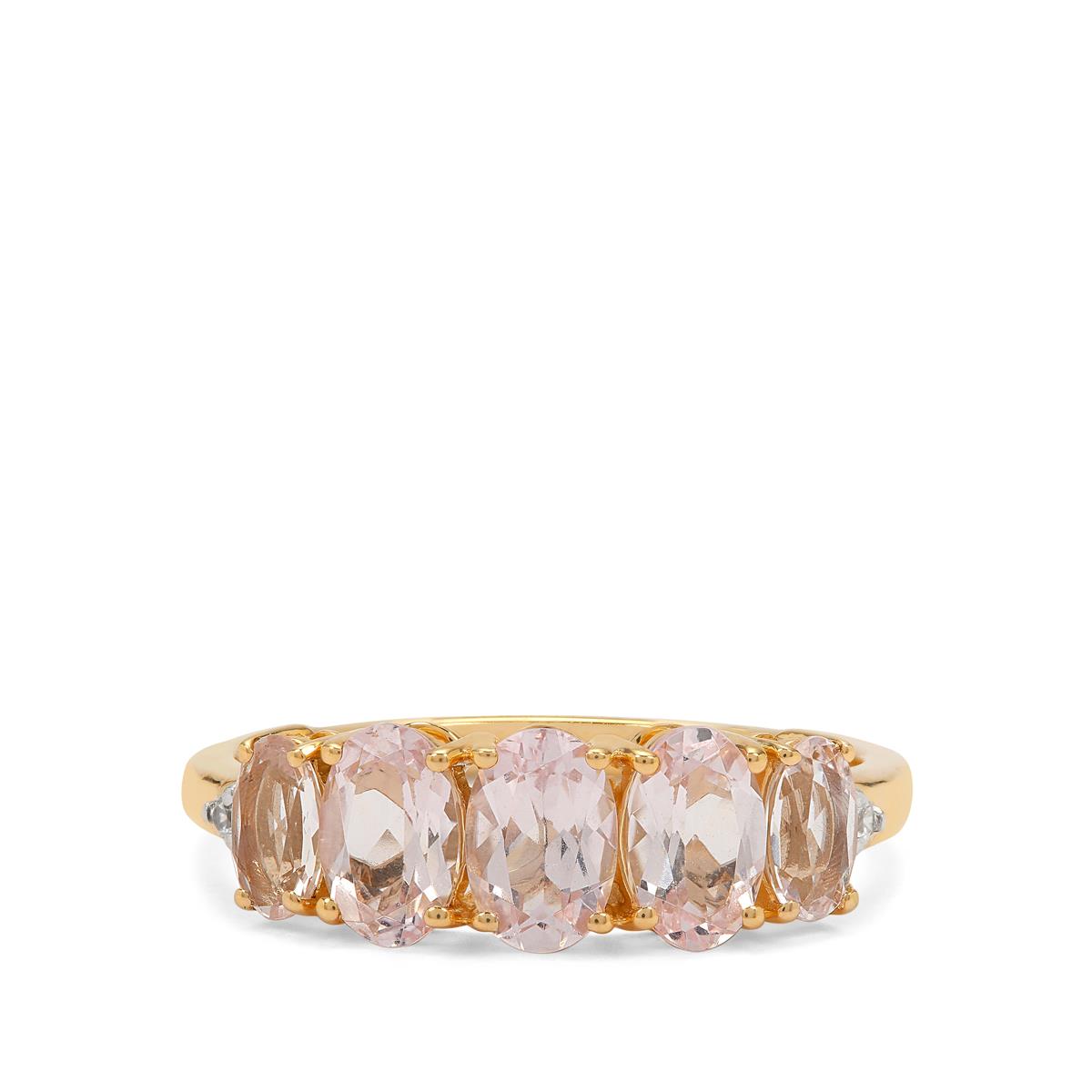 Idar Pink Morganite White Zircon 9K Gold Ring ATGW 1 60cts Gemporia