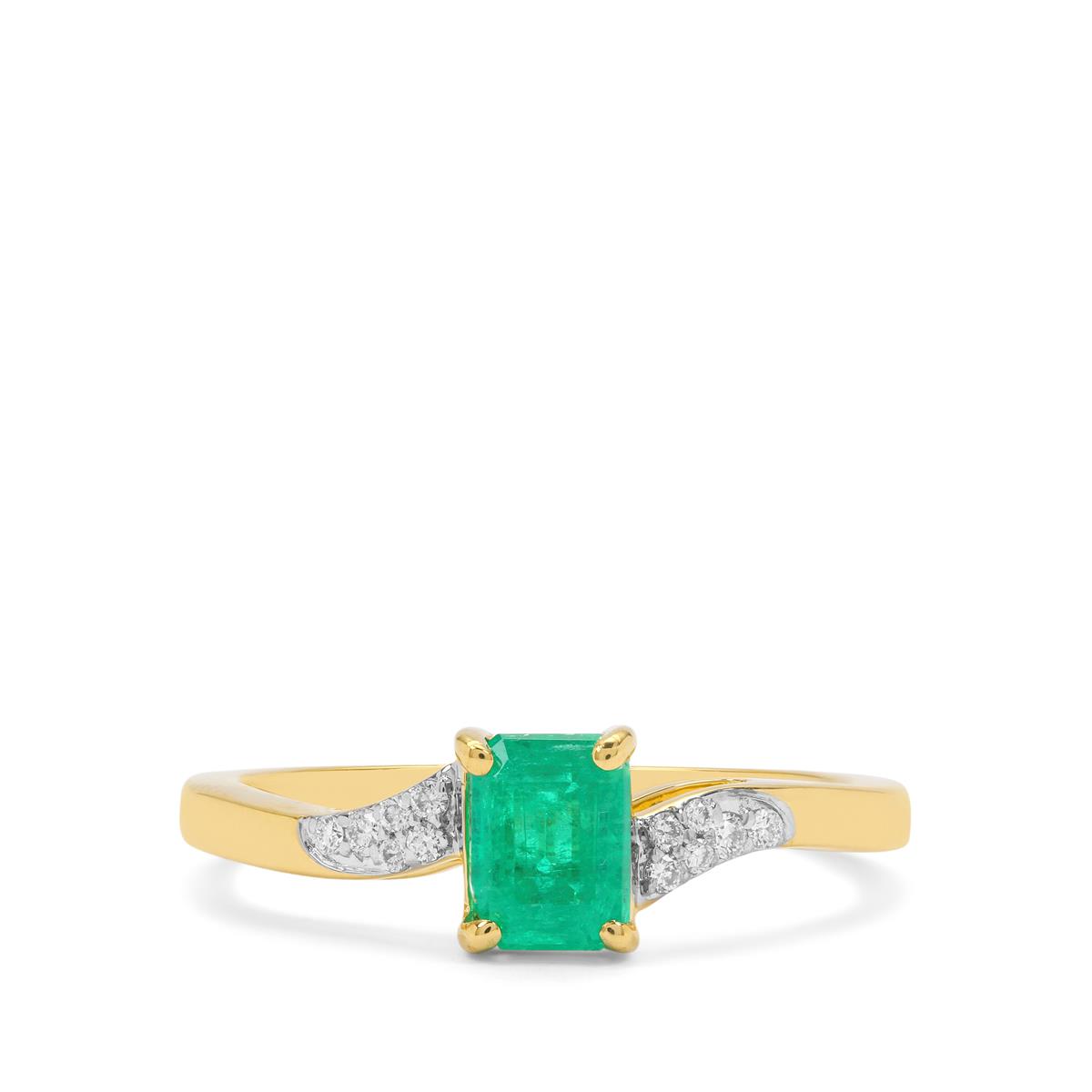 Panjshir Emerald Diamond K Gold Tomas Rae Ring Mtgw Ct Gemporia