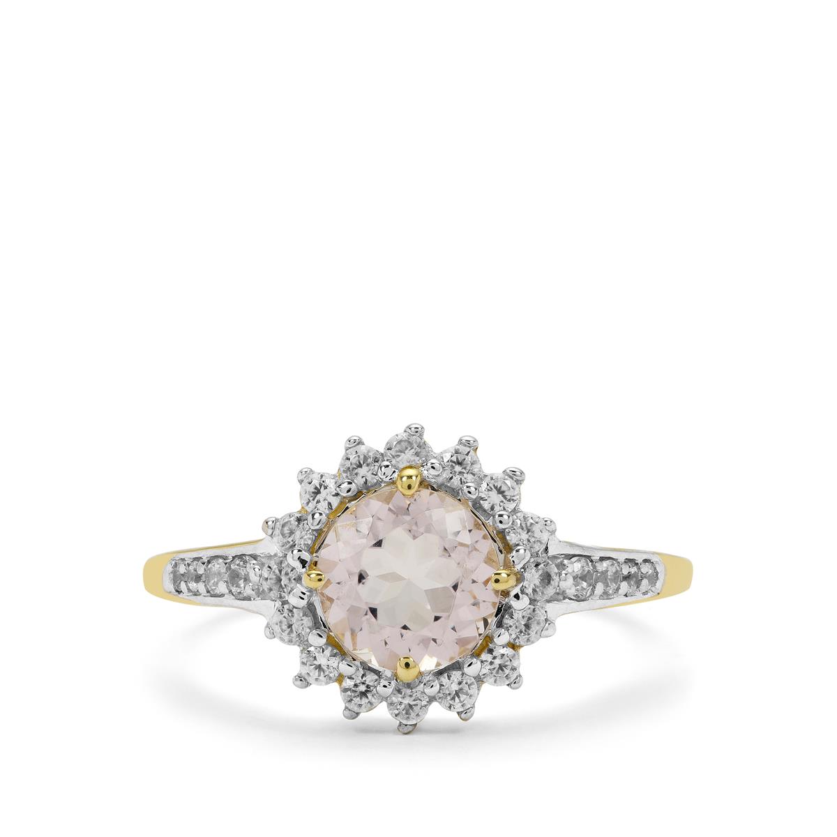 Idar Pink Morganite White Zircon K Gold Ring Atgw Cts Gemporia