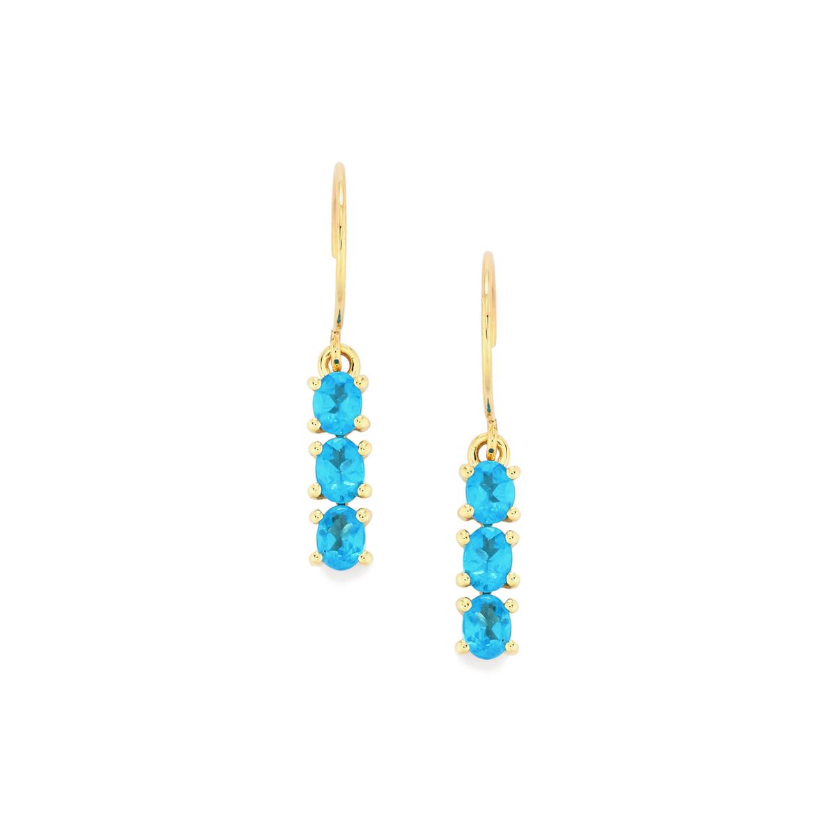 Ct Neon Apatite K Gold Earrings Gemporia