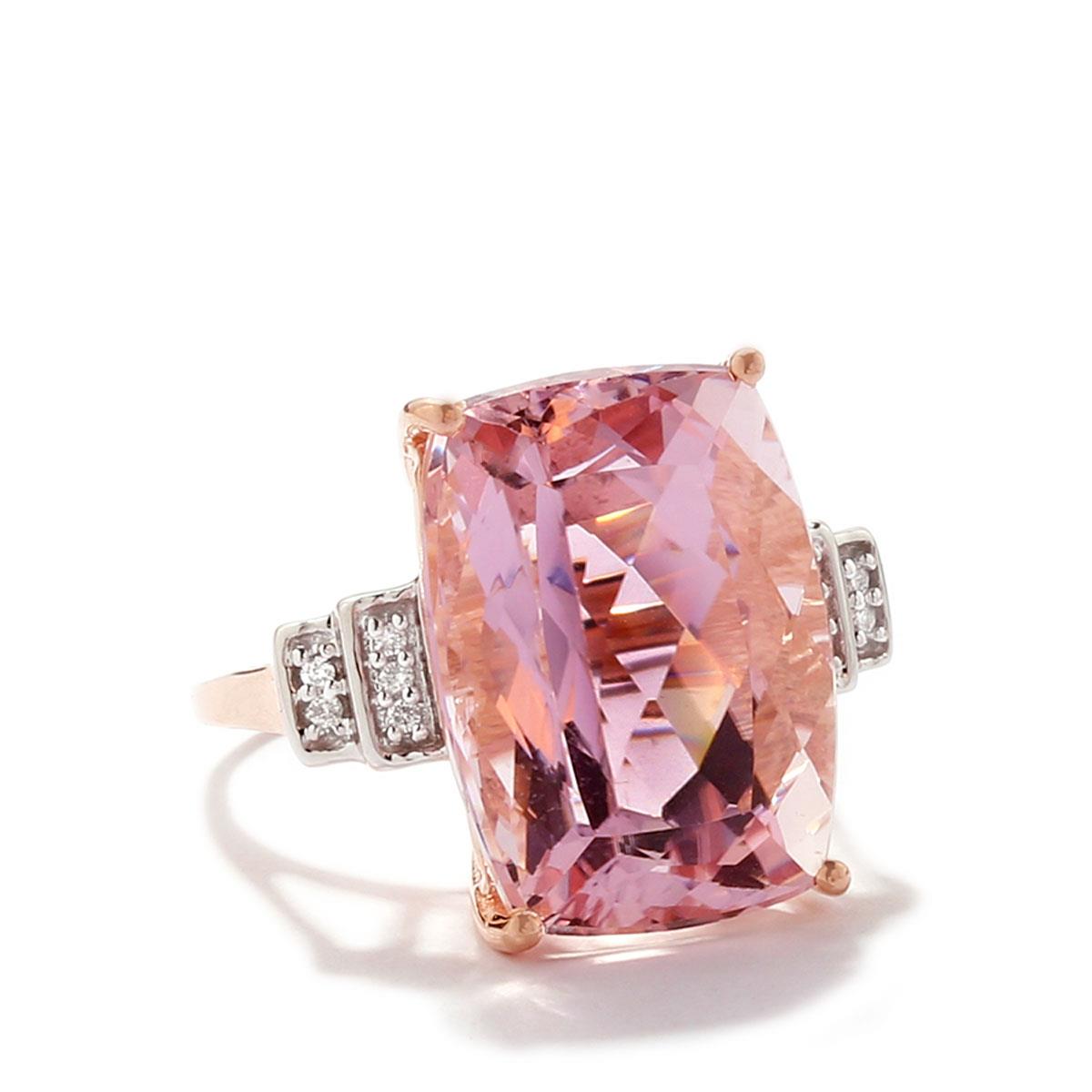 Minas Gerais Kunzite Diamond K Rose Gold Tomas Rae Ring Atgw