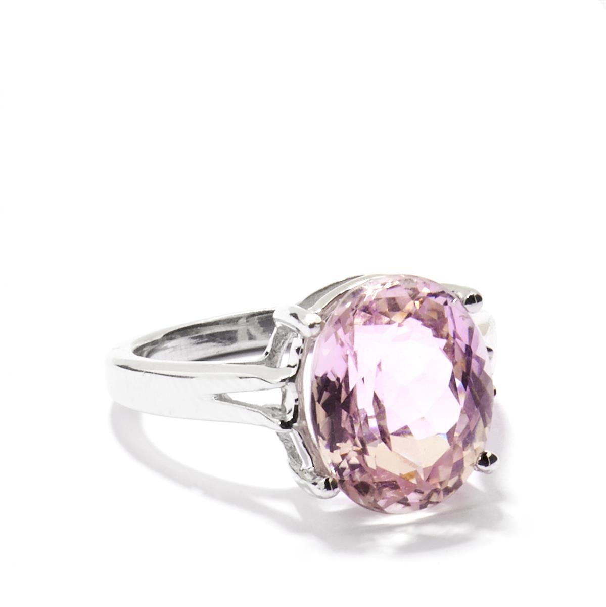 Minas Gerais Kunzite Sterling Silver Ring Atgw Cts Gemporia