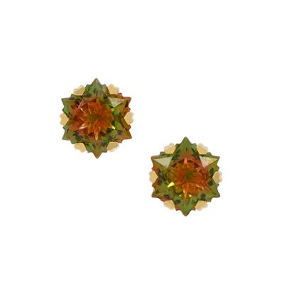 Cts Wobito Snowflake Cut Stellar Topaz K Gold Earrings Gemporia