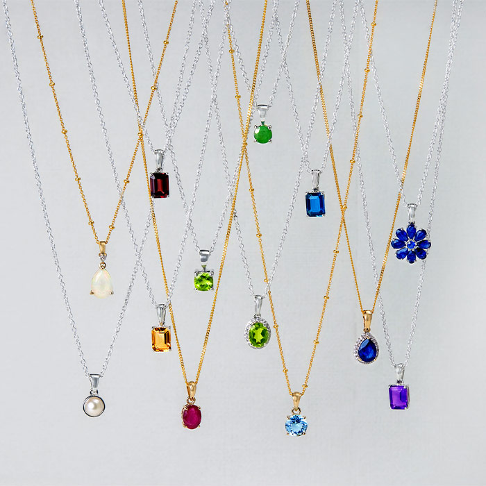 Birthstone necklaces