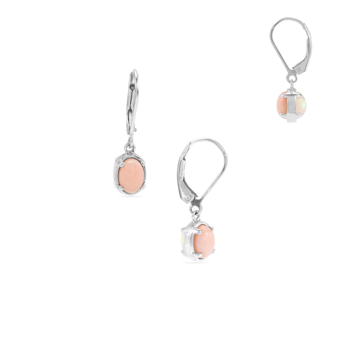 Ethiopian Opal & Sterling Silver Teardrop Earrings
