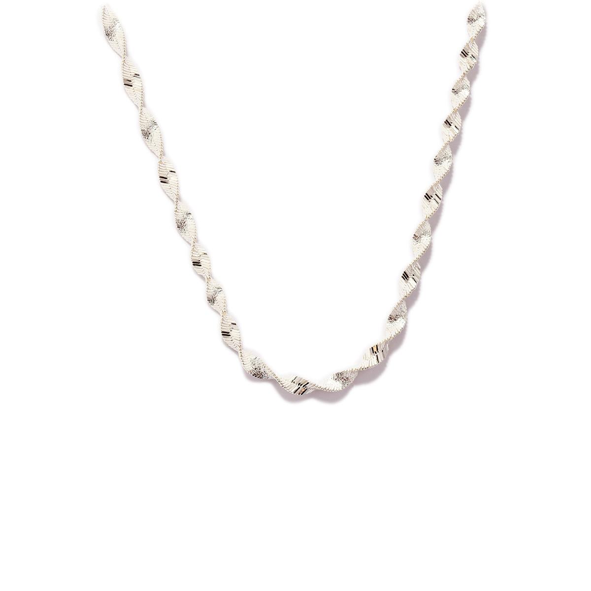 18 Sterling Silver Twisted Herringbone Chain Gemporia