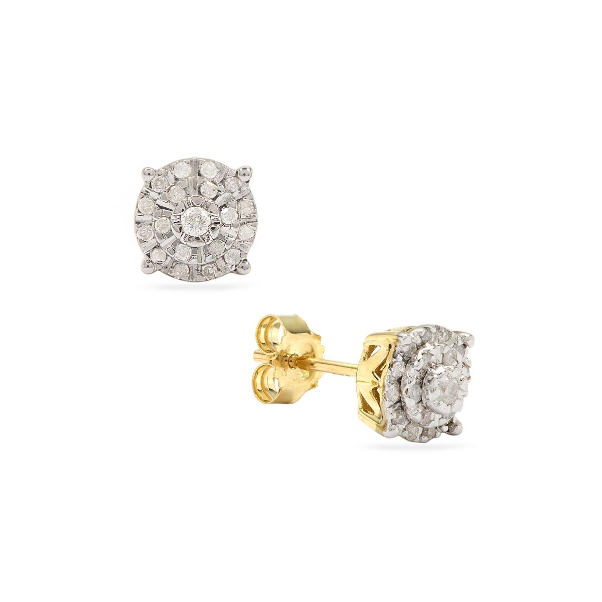 Diamond Earrings in 9K Gold Gemporia