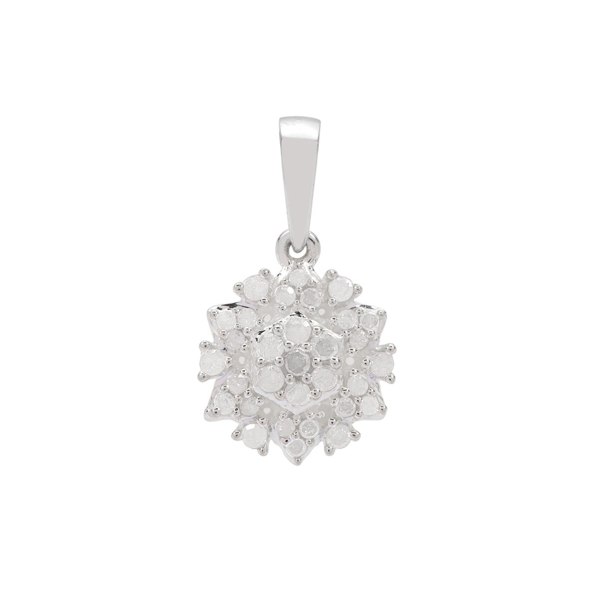 1/4ct Diamond Sterling Silver Pendant | Gemporia