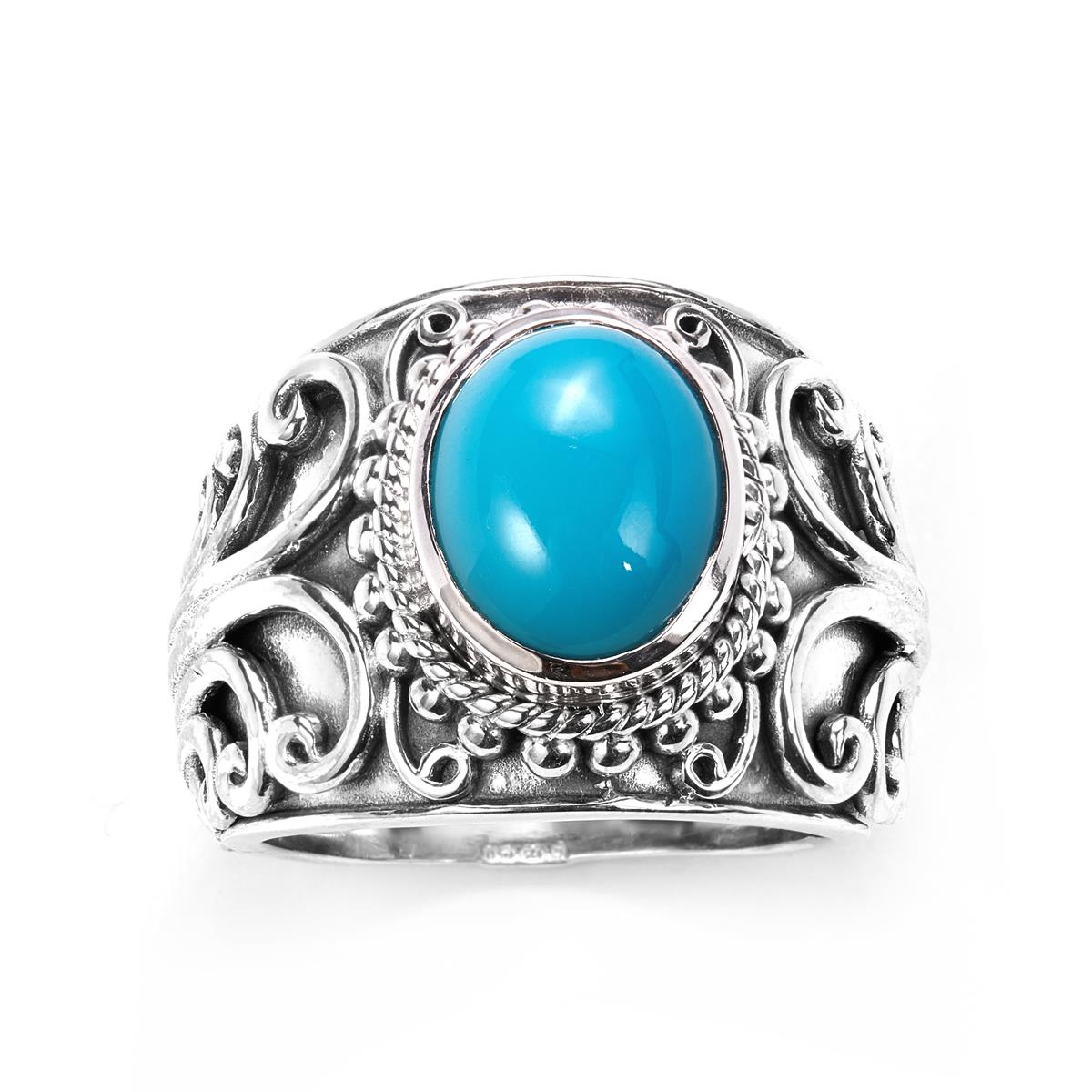 Samuel B Sleeping Beauty Turquoise Ring In Sterling Silver 2cts | Gemporia