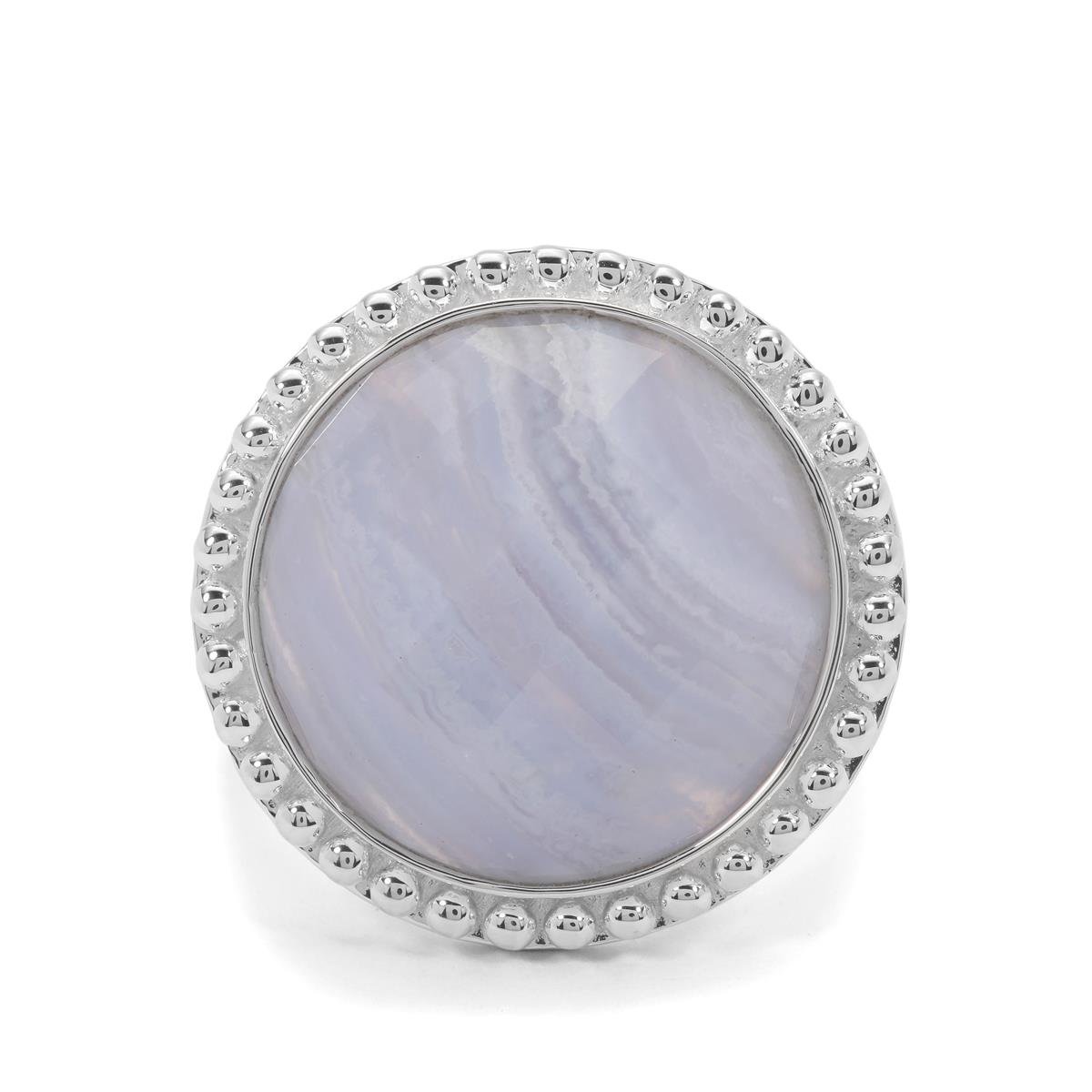 Blue lace agate clearance ring