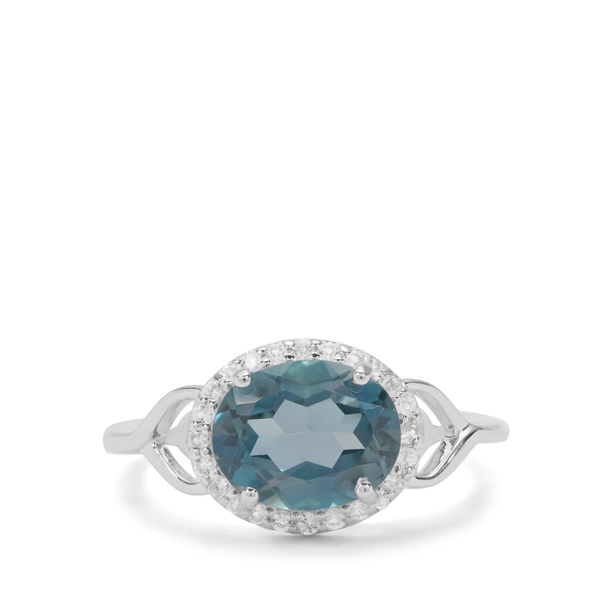 Blue Topaz Rings For Women London Blue Topaz White Zircon