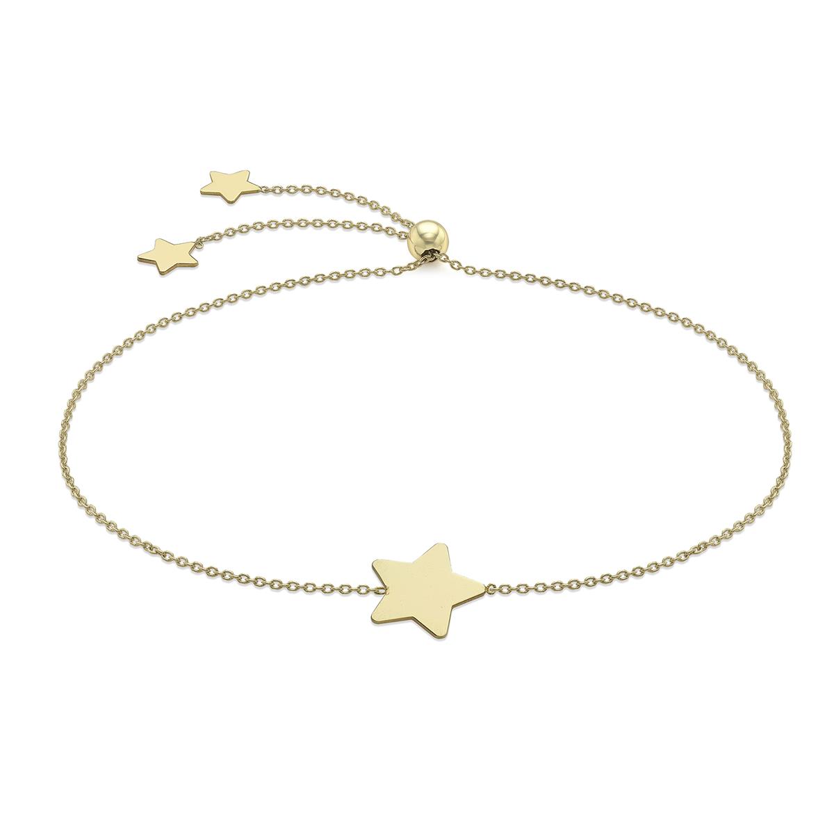 Star Bracelet in 9K Gold 23cm/9' | Gemporia