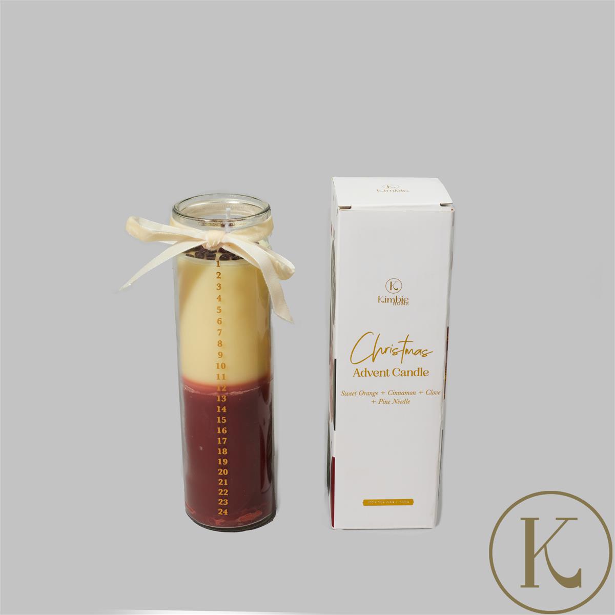 Kimbie Home Christmas Advent Candle Sprinkled With 300gm
