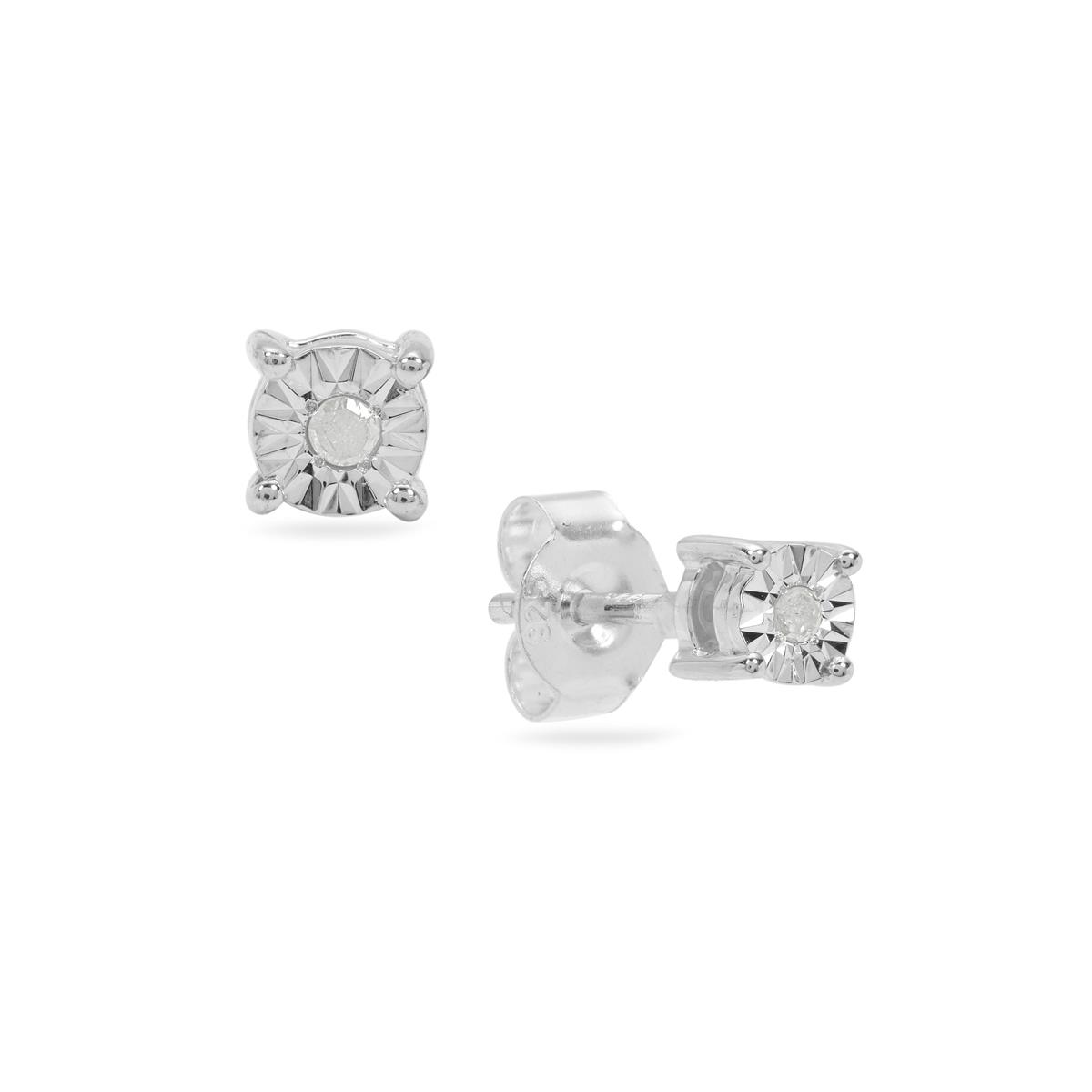 Diamond Sterling Silver Earrings Gemporia