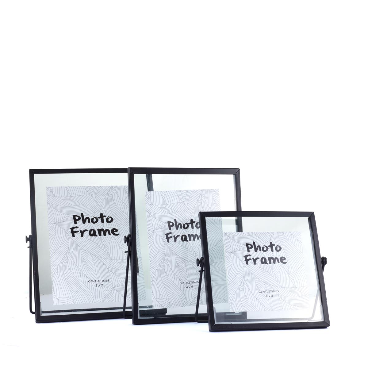 Black Floating Photo Frames Set of 3 Different Sizes Gemporia