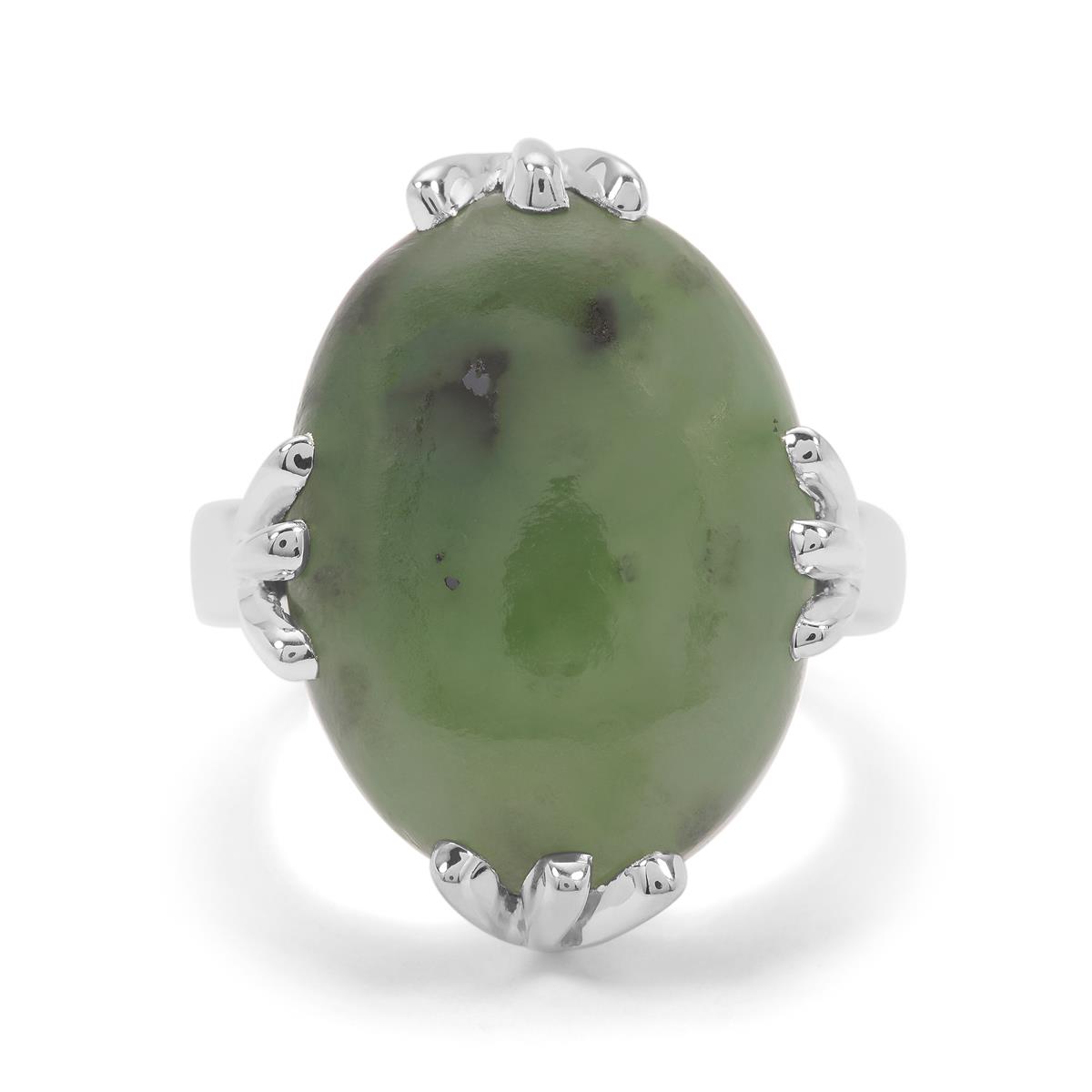17.80ct Nephrite Jade Sterling Silver Ring