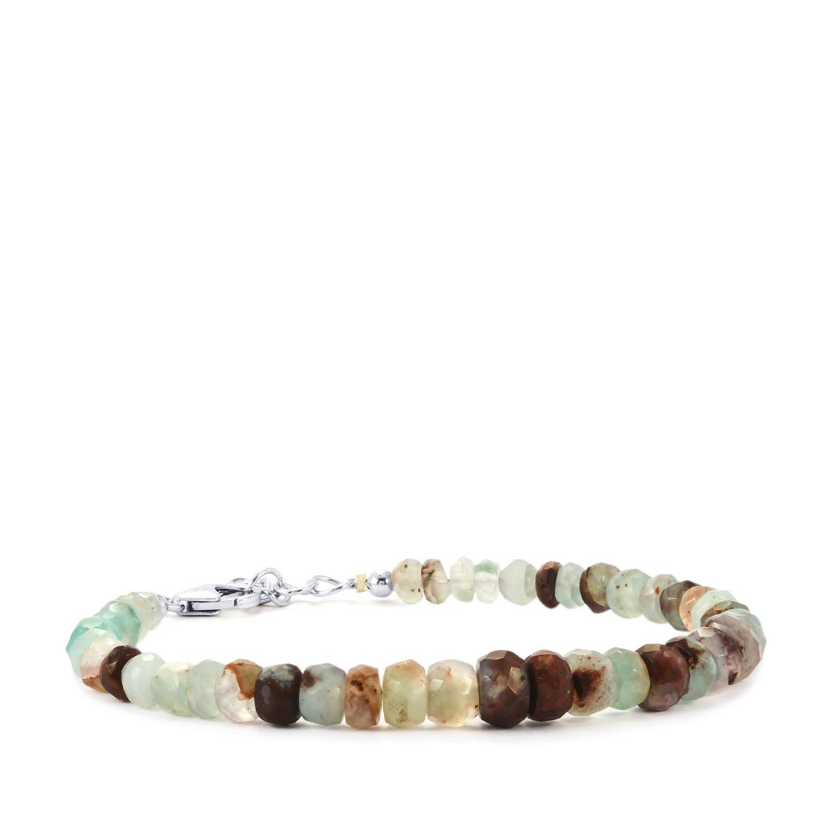 47ct Aquaprase™ Sterling Silver Graduated Bead Bracelet Gemporia