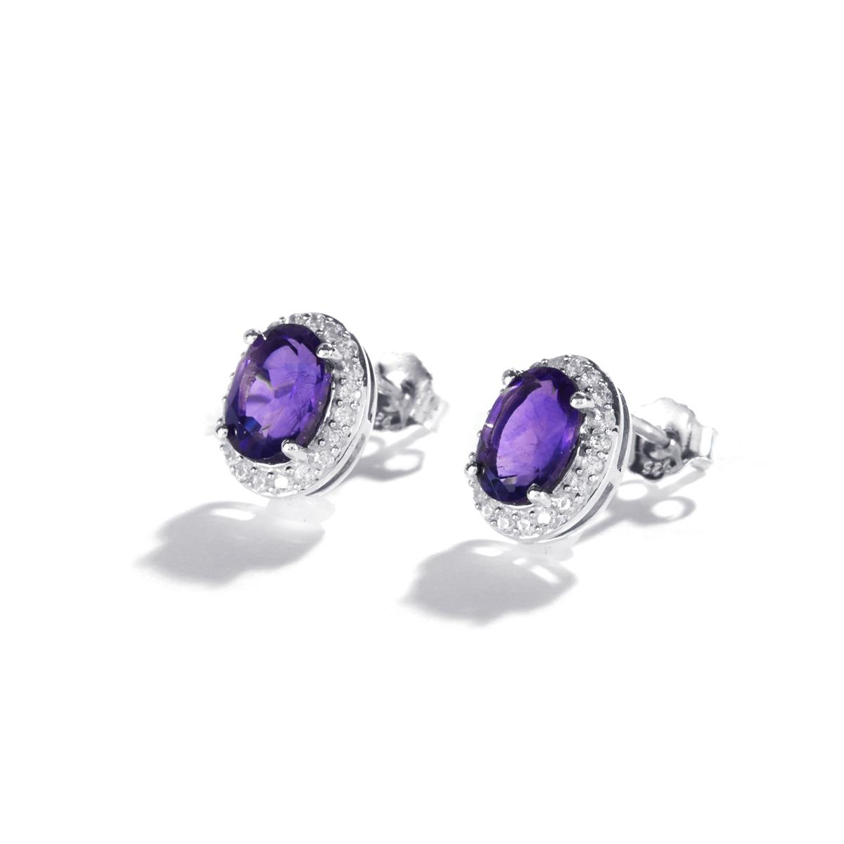 Amethyst Sterling Silver Earrings | Gemporia