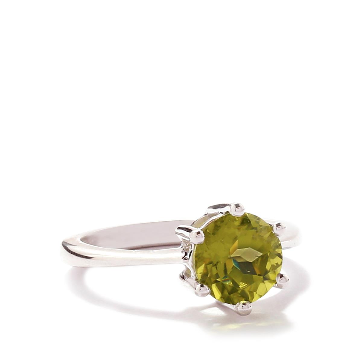 Changbai Peridot Sterling Silver Ring ATGW 2.08cts Gemporia