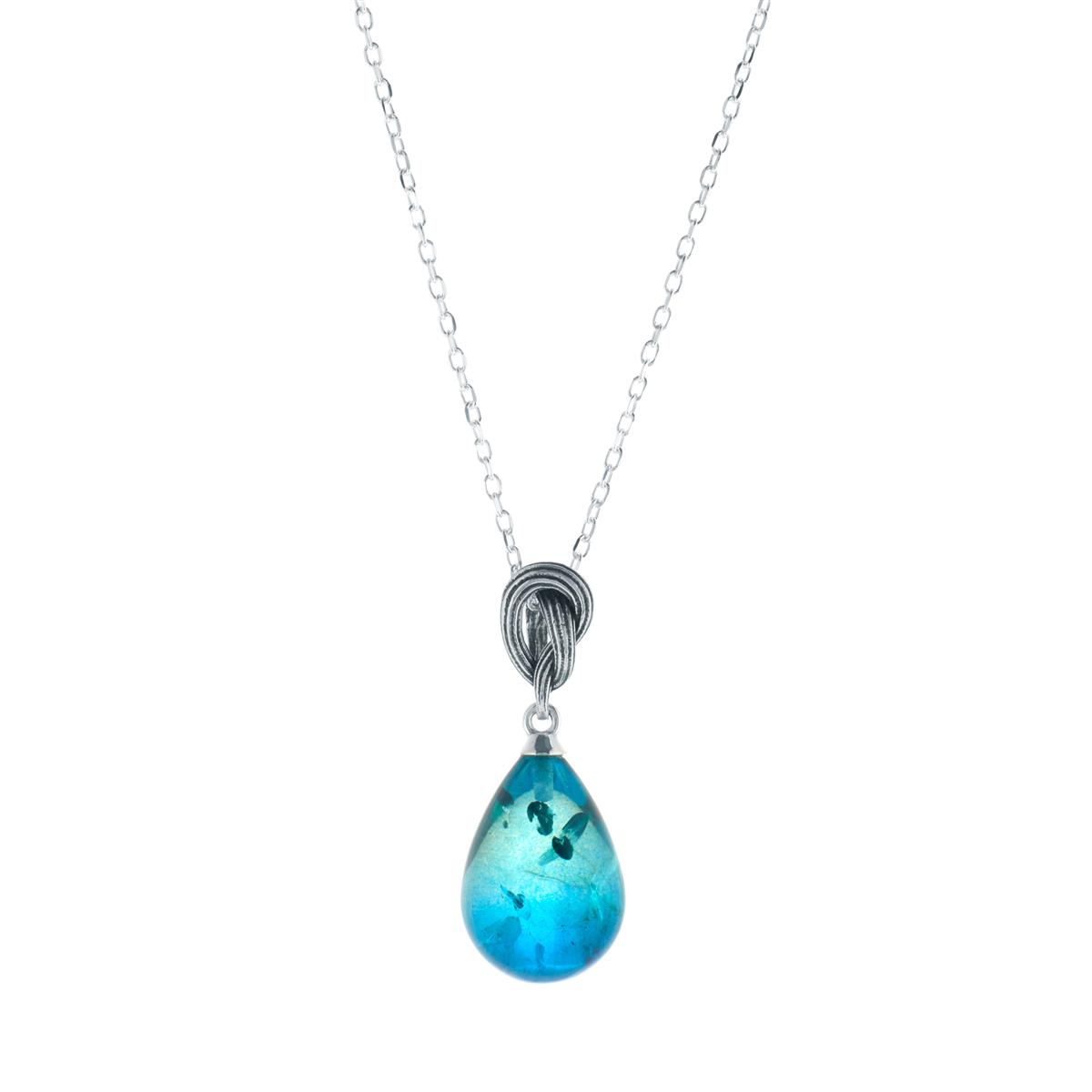 【U LAN】24SS★ [LAN ARCHIVE] Ocean Blue Eyes Necklace Amazon.com: LELOUCHY Ocean Wave Necklace 925 Sterling Silver