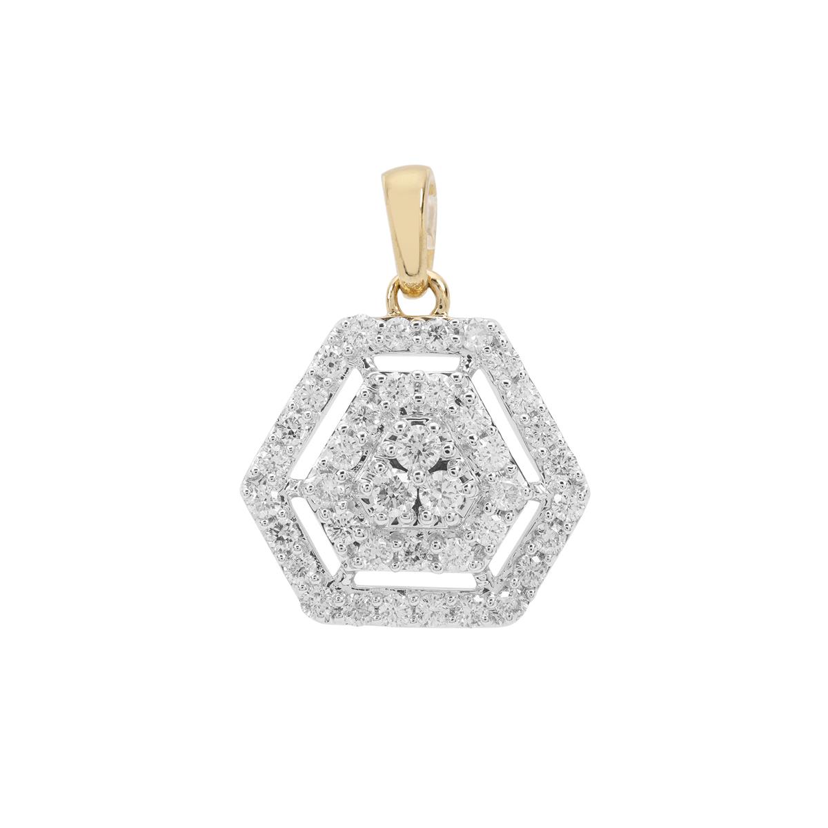 1/2ct Argyle Diamond 9K Gold Pendant | Gemporia