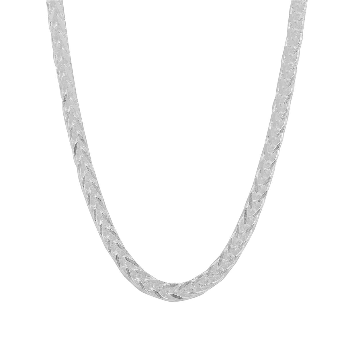 18 Sterling Silver Dettaglio Square Spiga Chain 3.25g | Gemporia