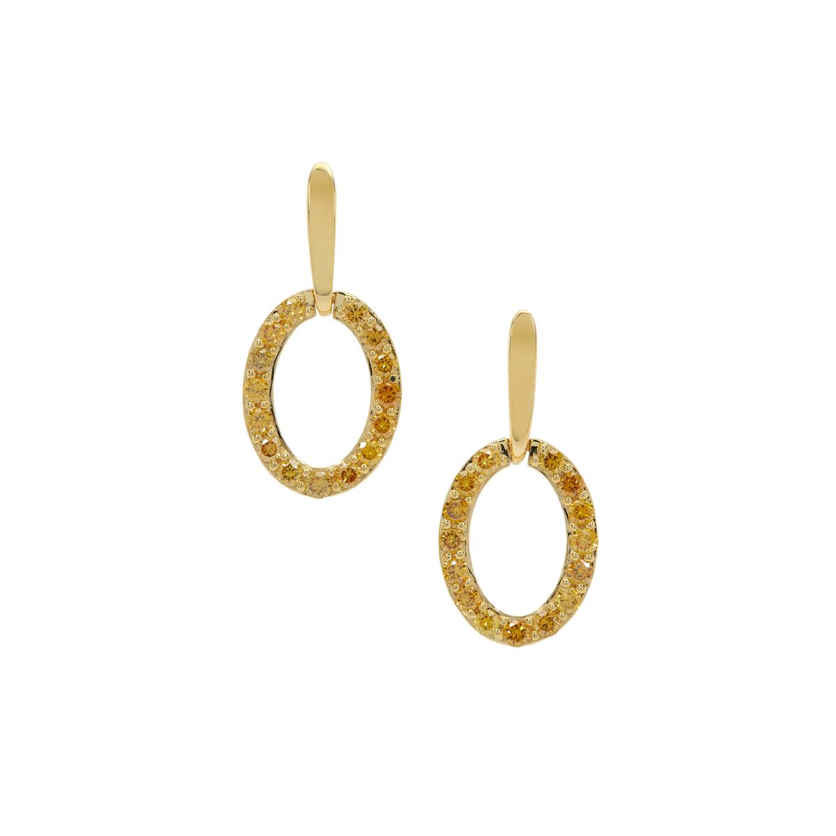 1ct Imperial Diamonds 9K Gold Earrings | Gemporia