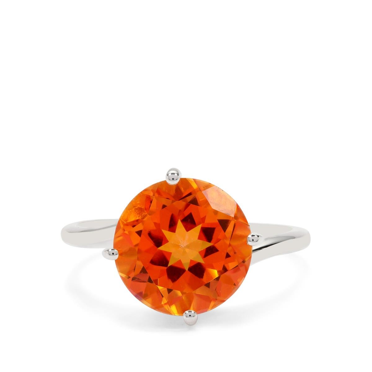 4.80cts Padparadscha Quartz Sterling Silver Ring | Gemporia