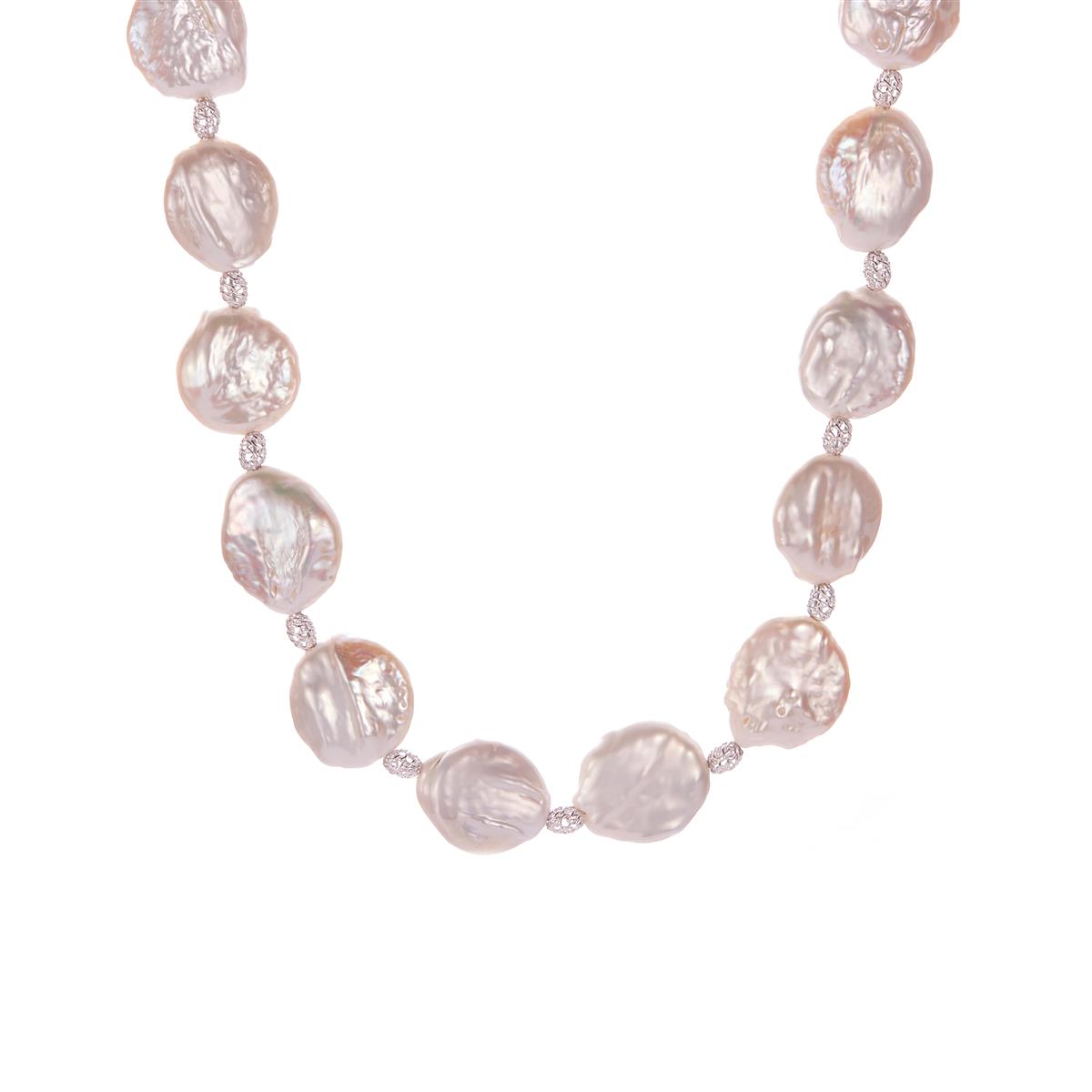 Perlaviva 16mm Baroque Cultured Pearl & Gemstone Bead Necklace