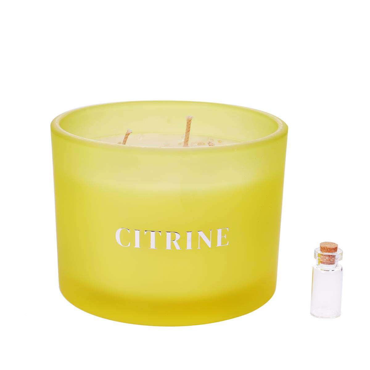 Gem Auras November Birthstone Triple Wick Ylang Ylang & Orange Candle