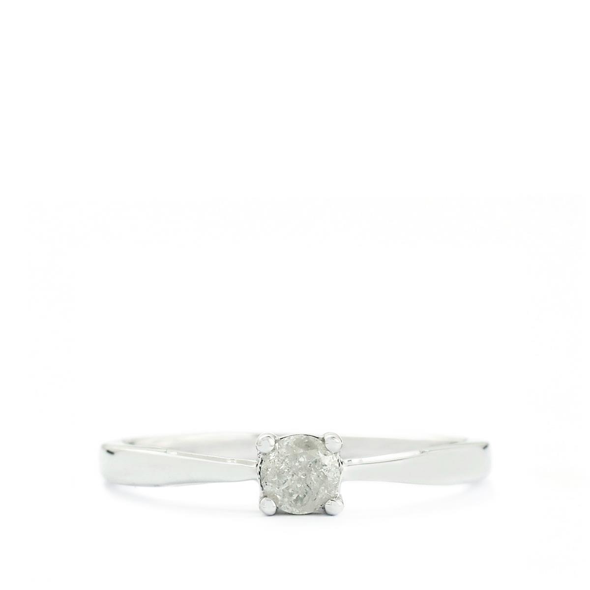 1/4ct Diamond 9K White Gold Ring Gemporia