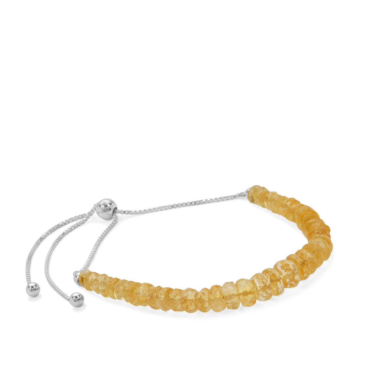 17cts Diamantina Citrine Sterling Silver Slider Bracelet | Gemporia