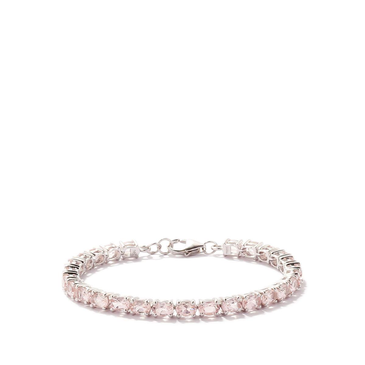 Pink Morganite Sterling Silver Bracelet ATGW 10.58cts | Gemporia