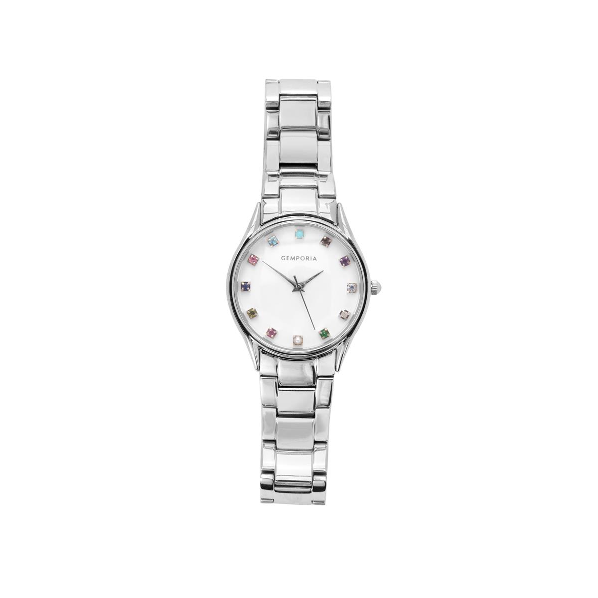 MultiGem Birthstone Stainless Steel Watch Gemporia