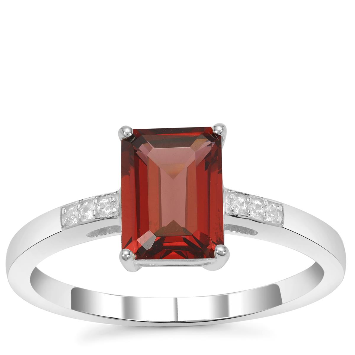 Garnet Sterling Silver Ring | Gemporia