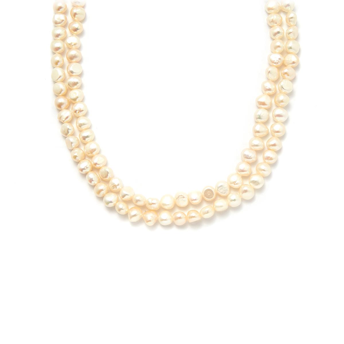 White Freshwater Cultured Pearl Necklace Gemporia