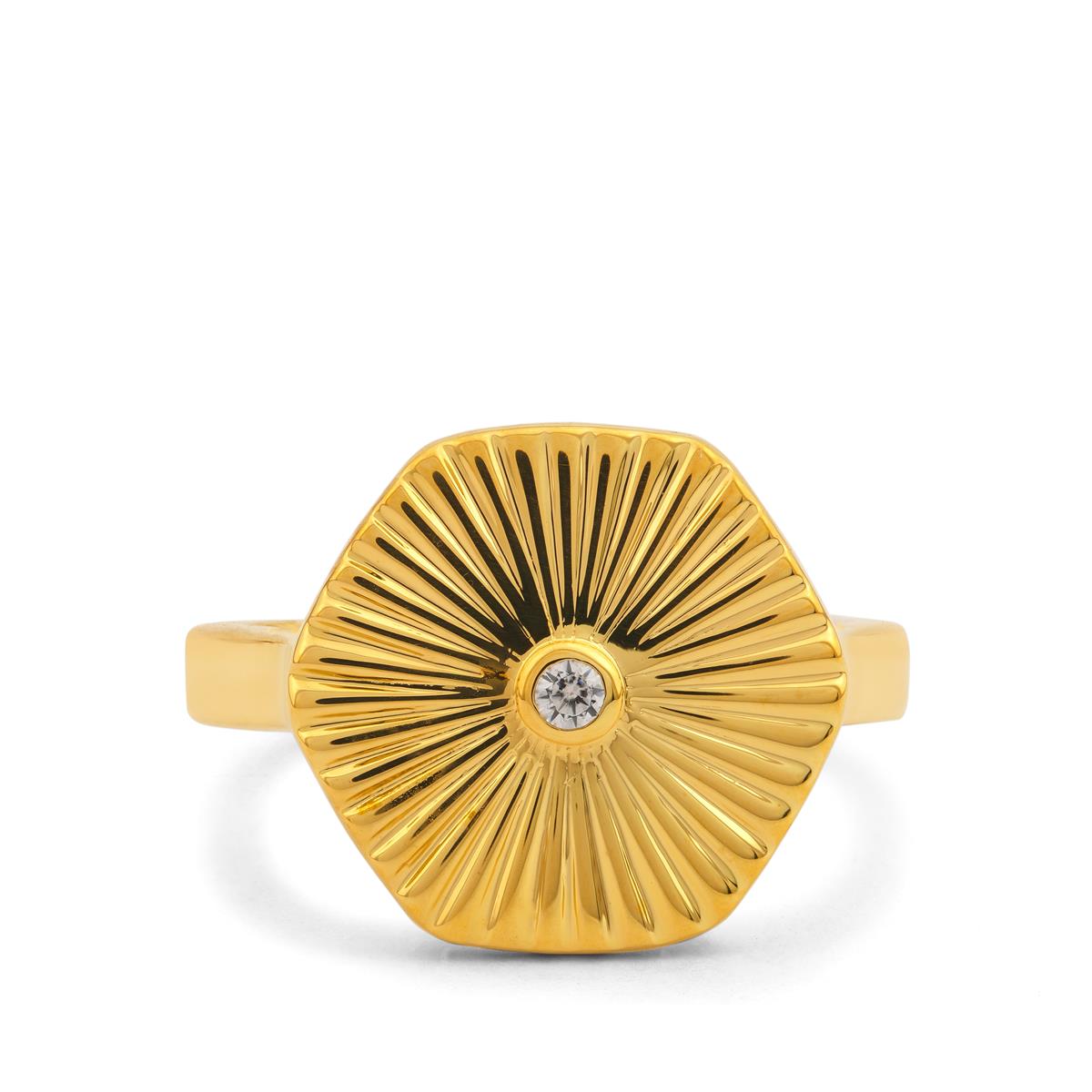 0.05ct White Zircon Midas Ring Gemporia