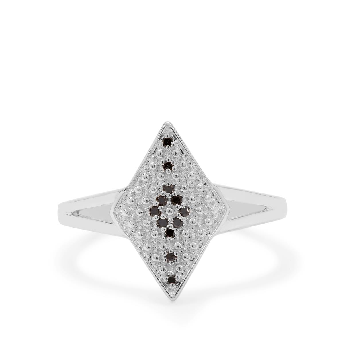 0.54 Carat Genuine Black Diamond .925 Sterling Silver Ring main image 1