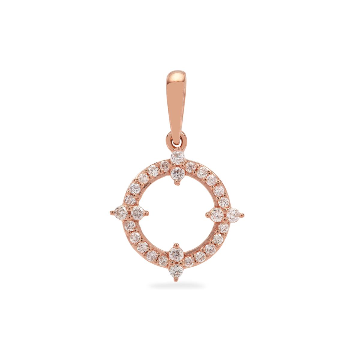 PINK CAVIAR 0.19ct Pink Diamond Pendant in 9ct Rose Gold main image 1