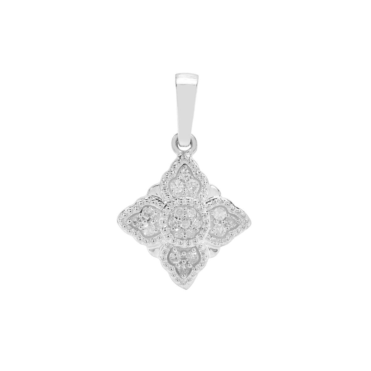 1/8ct Diamond Sterling Silver Pendant | Gemporia