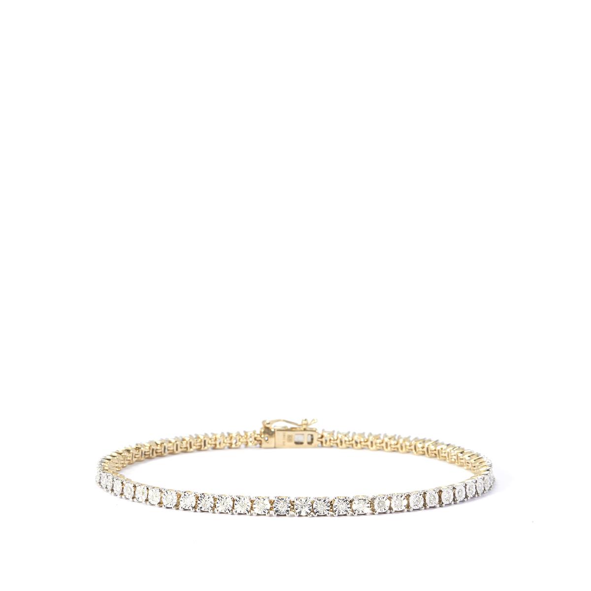 3 4ct Diamond 9K Gold Bracelet Gemporia