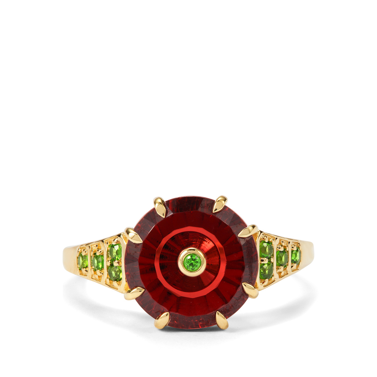 Glenn Lehrer TorusRing Rajasthan Garnet Ring with Chrome Diopside