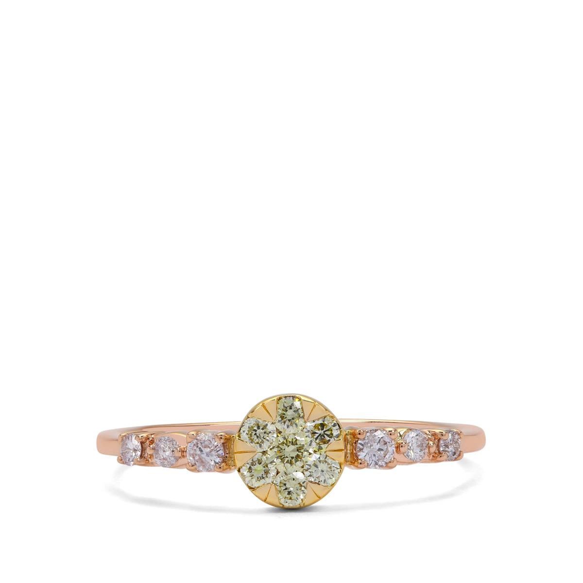 JUSTE RING 2.65MM PINK GOLD DIAMOND
