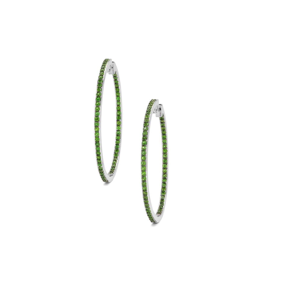 2ct Chrome Diopside Sterling Silver Earrings | Gemporia