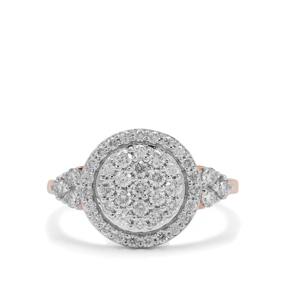 3/4ct Argyle Diamonds 9K Rose Gold Ring Gemporia