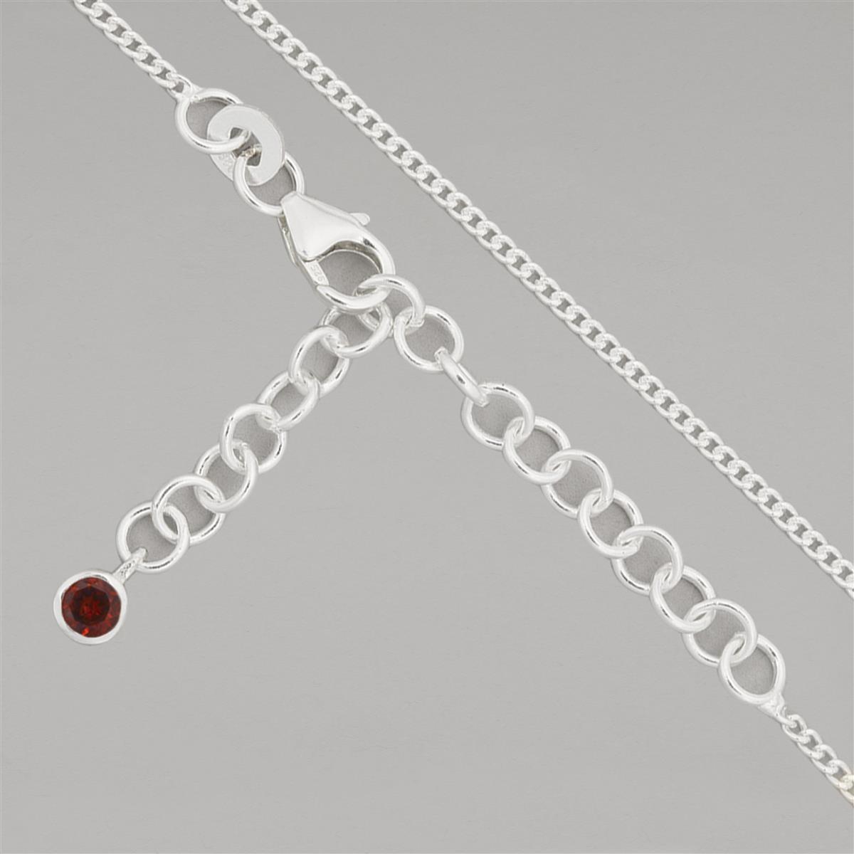 925 Sterling Silver Curb Chain, 18inch 