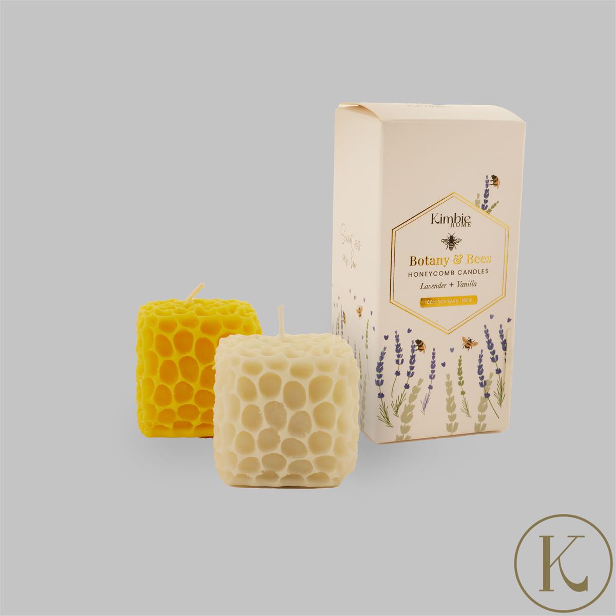 Kimbie Home Botany & Bees Candles 2pcs Gemporia