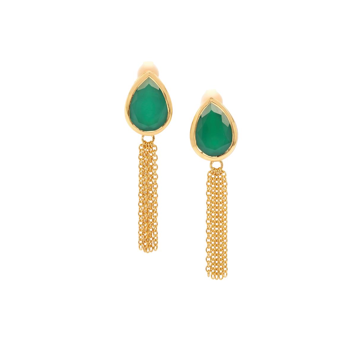 8.69ct Green Onyx Midas Earrings | Gemporia