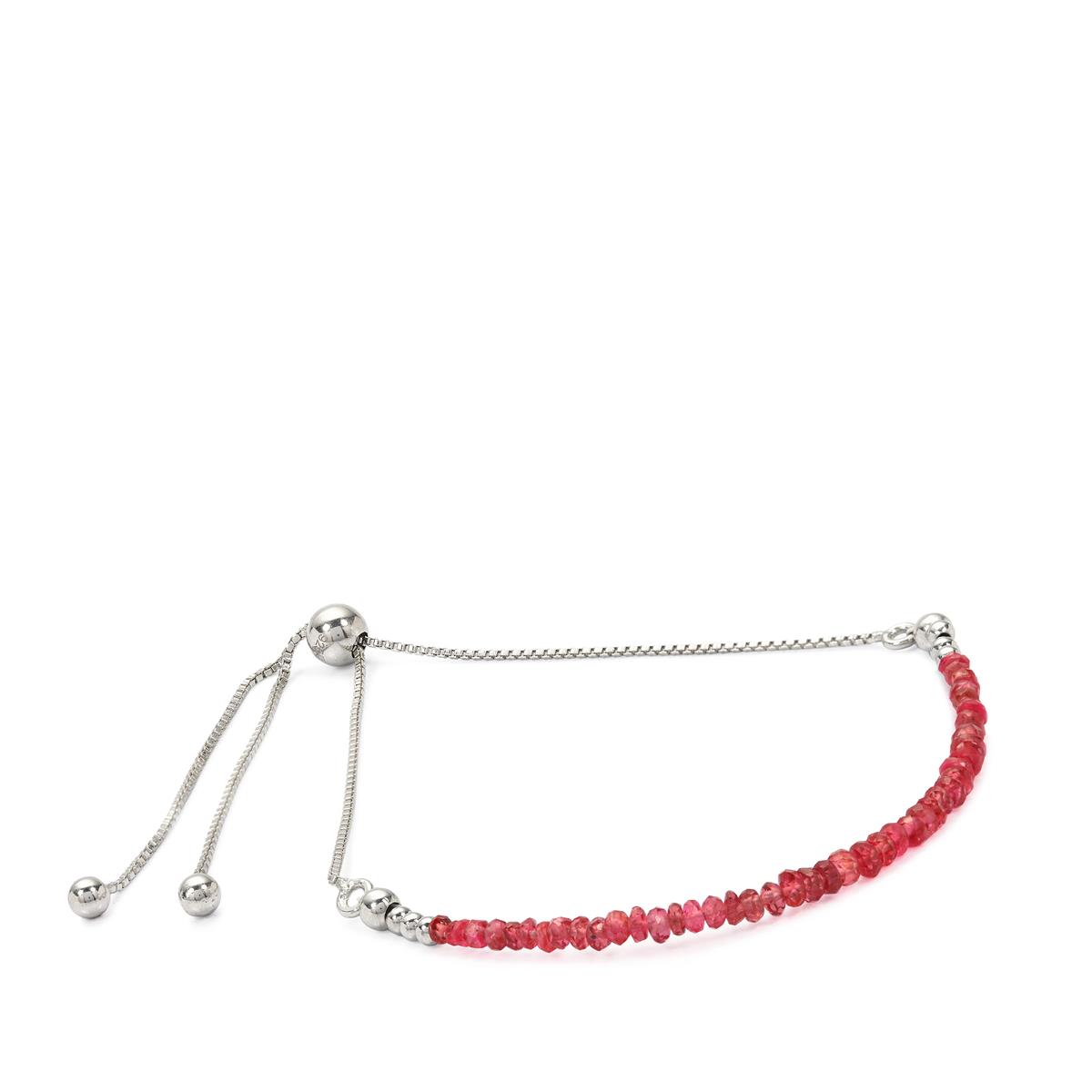 3.65cts Tajik Spinel Sterling Silver Slider Bracelet Gemporia
